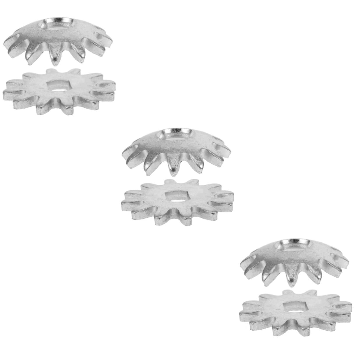 Lurrose 3 Sätze Jack-zubehör Schwerlast Zubehör Hydraulischer Wagenheber Horizontaler Wagenheber Offen Für Passende Ausrüstung Reparieren Reparaturteil-zahnrad Eisen Silber 2 Stück * 3 von Lurrose
