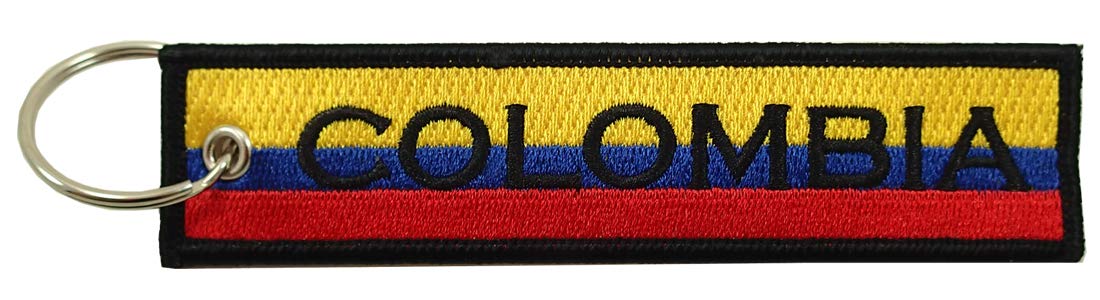 Luso Aviation Kolumbien Flagge Schlüsselanhänger 100% Bestickt von Luso Aviation