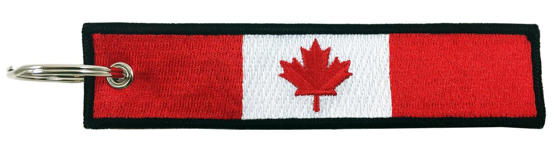 Kanada Flagge Schlüsselanhänger, 100% bestickt von Luso