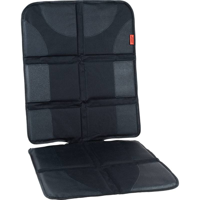 Lusso Gear Universal Sitzschoner Auto Vordersitze - Dick Gepolsterter Wasserdichter Leder & Stoff Autositzschoner - rutschfeste Robuste Gummibeschichtung - Verstellbarer Kopfstützengurt (Schwarz) von Lusso Gear