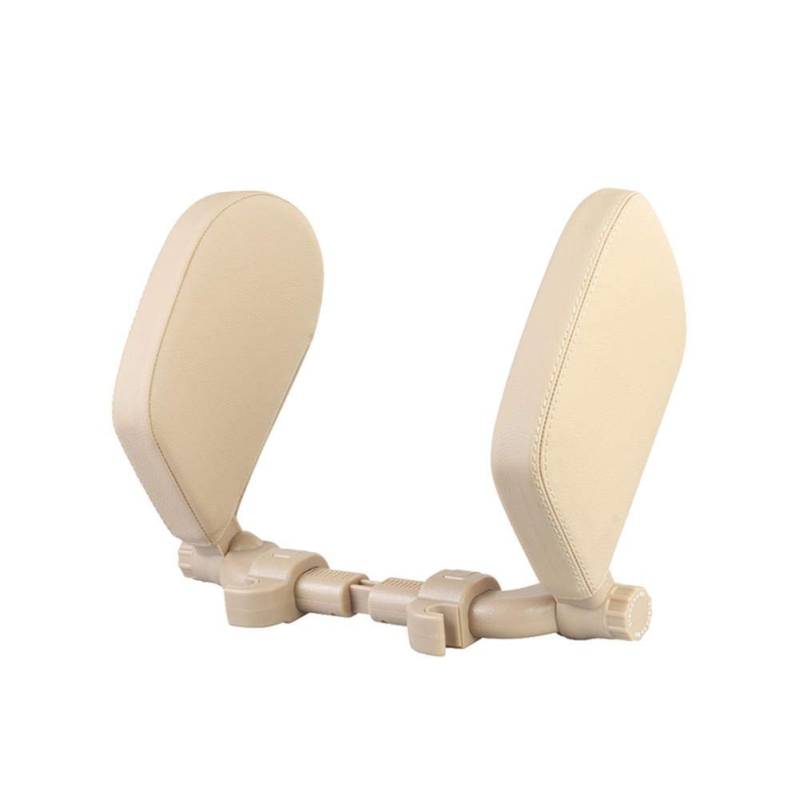 Autositz Kopfstütze Nackenstütze Kissen, mit Teleskopstange und Schiebebaren Clips, Seitliches Kopfstützkissen aus Leder für Kinder Erwachsene (D) von LuukUP