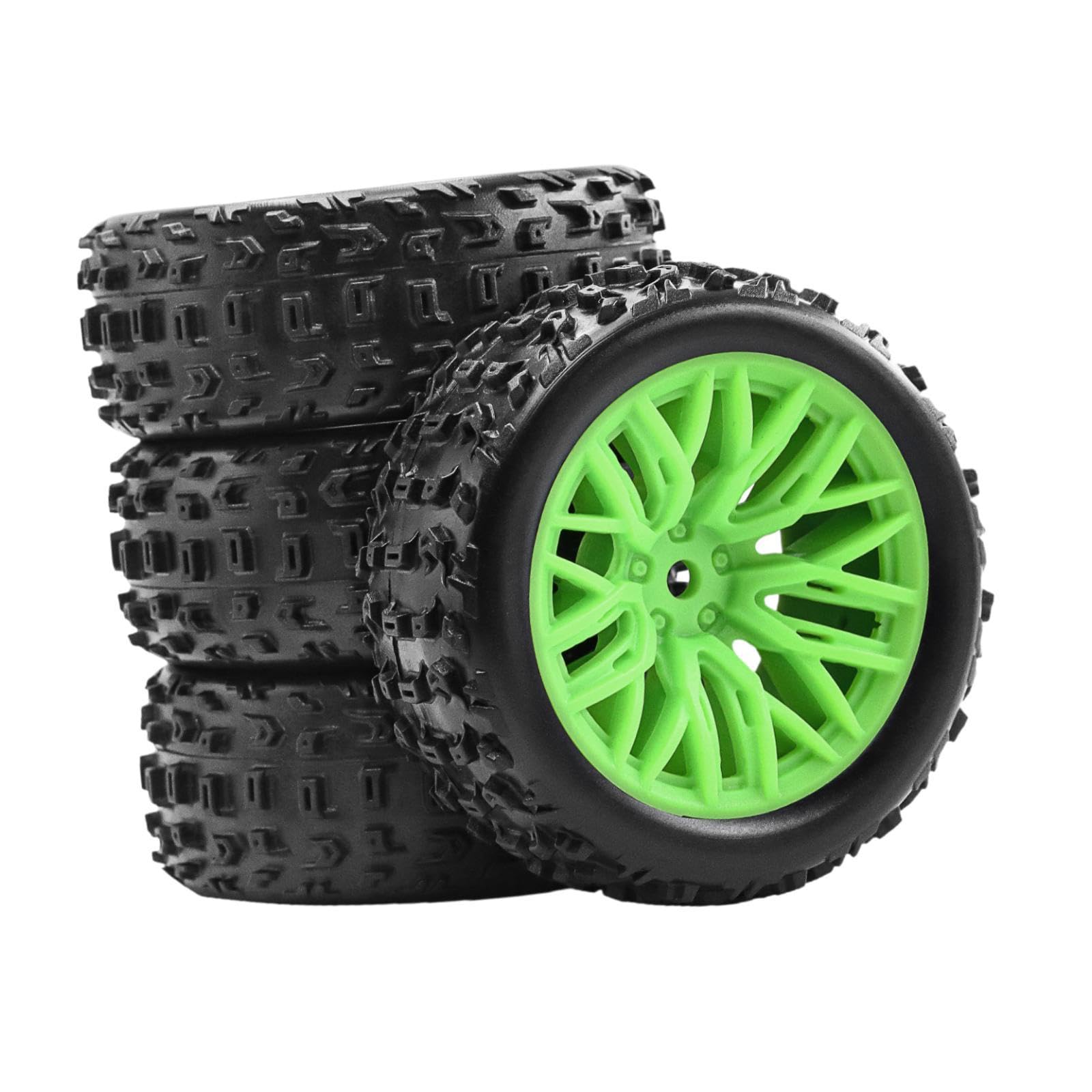 Luwecf 4 Stück 1/18 RC Autoräder Und Reifen, Ersatz, Tragbar, Ersatzteile, Professionelles Zubehör, RC Autoteil, GrÜn Luwecf 4 Stück 1/18 RC Autoräder Und Reifen, Ersatz, Tragbar, Ersatzteile, Professionelles Zubehör, RC Autoteil, GrÜn von Luwecf