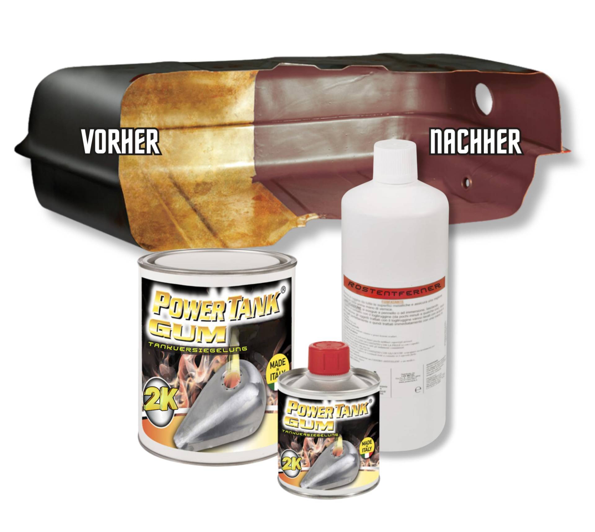 Power Tank Tankversiegelung Motorrad 2k Gum elastischen 1,3 Kg Set Tankentroster Innen Versiegelung Tanksanierung Rost Tank Entrosten Und Versiegeln Tankinnenlack Tankbeschichtung Rostlöser Auto Moped Power Tank Tankversiegelung Motorrad 2k Gum elastischen 1,3 Kg Set Tankentroster Innen Versiegelung Tanksanierung Rost Tank Entrosten Und Versiegeln Tankinnenlack Tankbeschichtung Rostlöser Auto Moped von Lux Metal