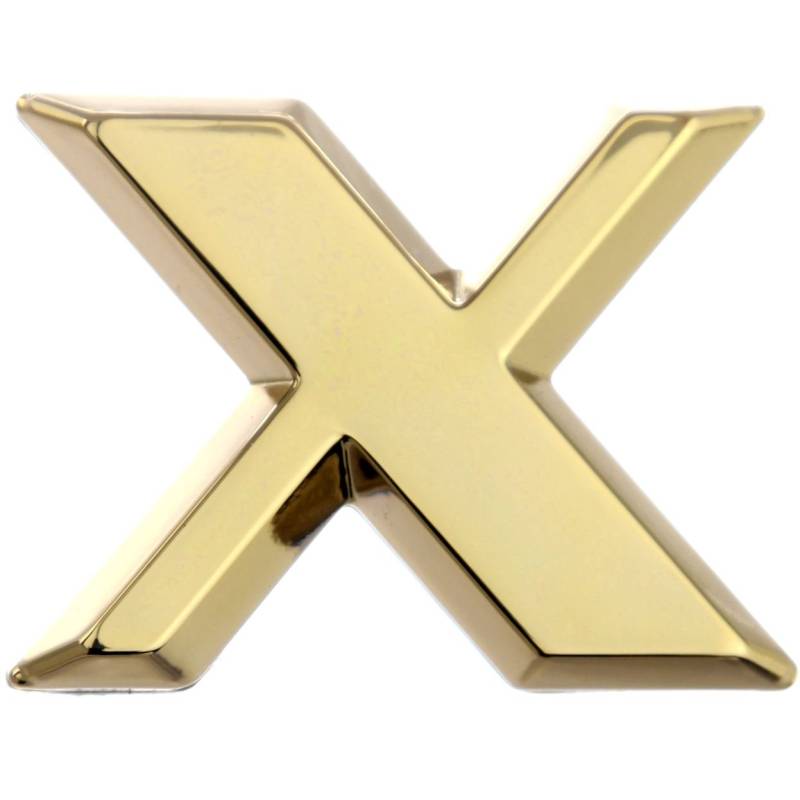 Luxbling Auto Chrom 3D Buchstabe - Gold - X von Luxbling