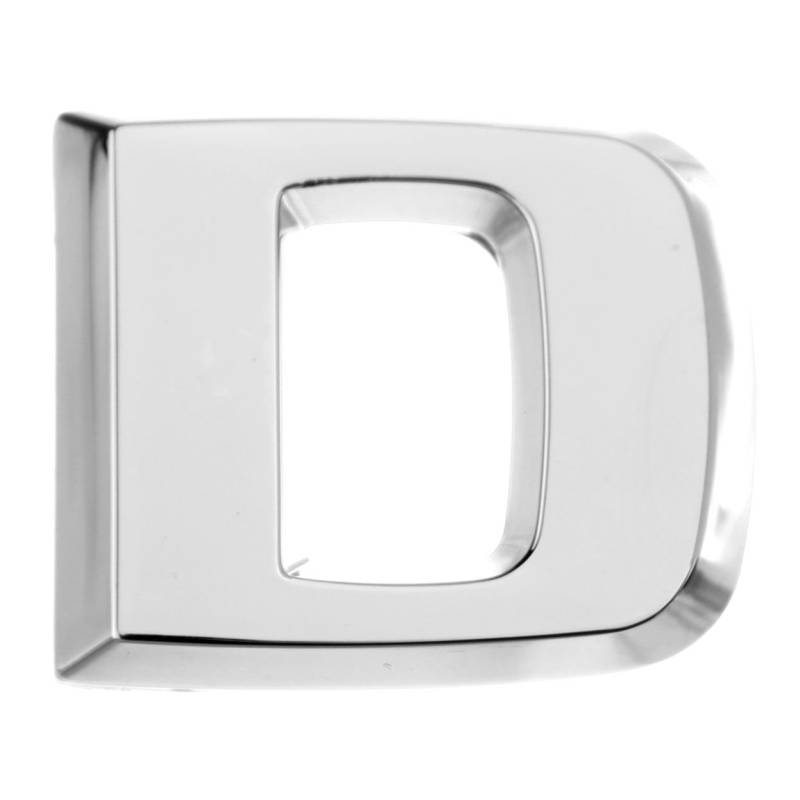 Luxbling Auto Chrom 3D Buchstabe - Silber - D von Luxbling