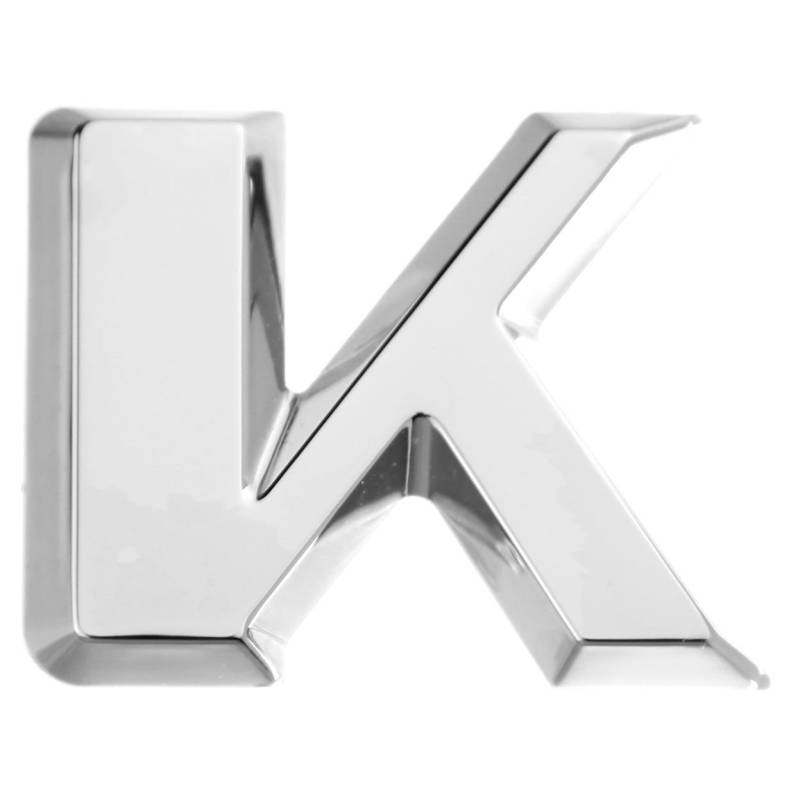 Luxbling Auto Chrom 3D Buchstabe - Silber - K von Luxbling