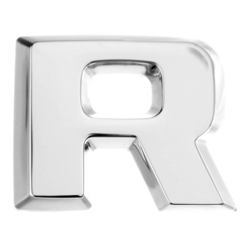 Luxbling Auto Chrom 3D Buchstabe - Silber - R von Luxbling