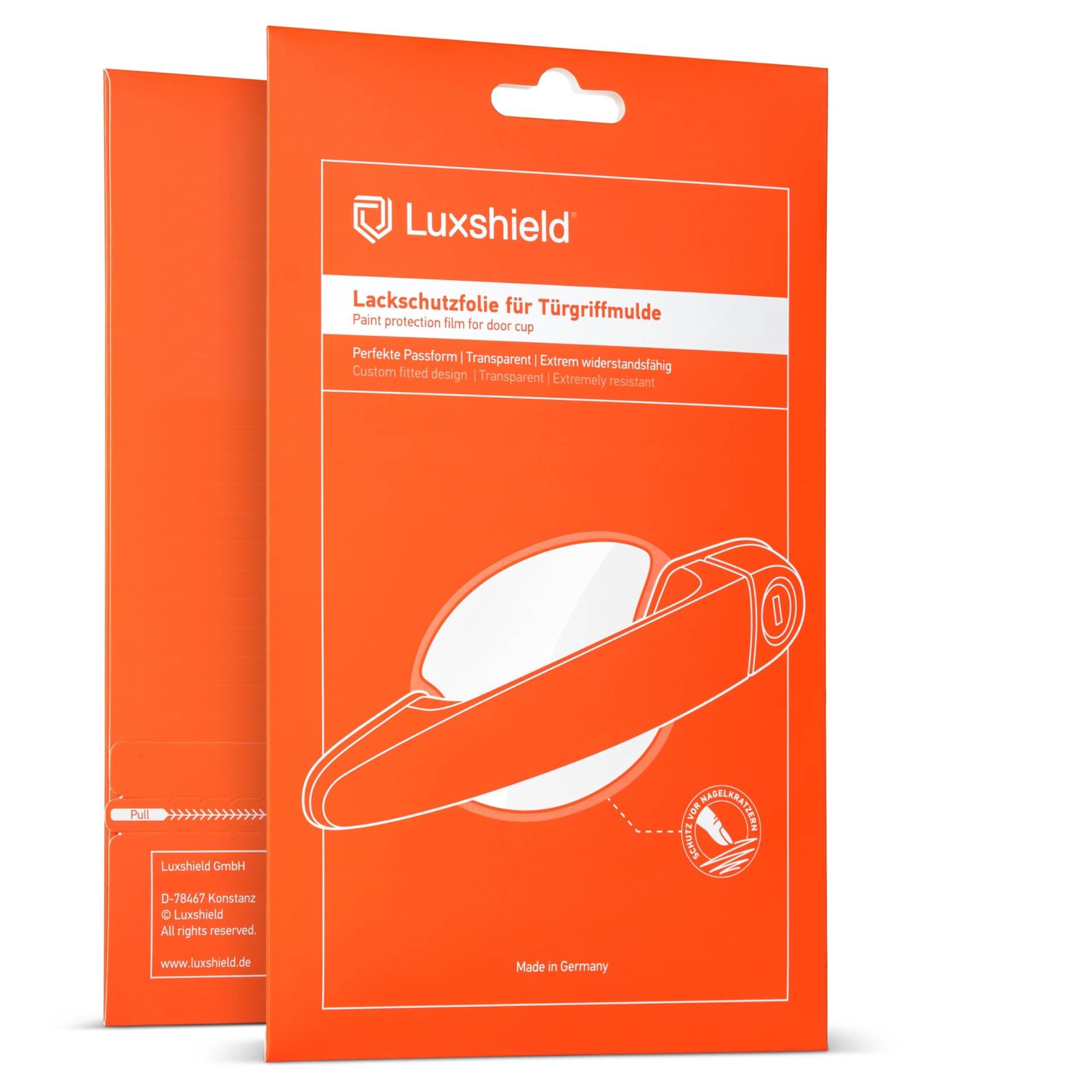Luxshield Auto Türgriff Schutzfolie Griffmulde für BMW 2er Coupé 2 (II) G42 I 2021-2025 - Kratzschutz, Lackschutzfolie - Transparent glänzend von Luxshield