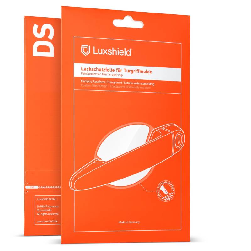 Luxshield Auto Türgriff Schutzfolie Griffmulde für DS Automobiles DS 7 I 2018-2025 - Kratzschutz, Lackschutzfolie - Transparent glänzend von Luxshield