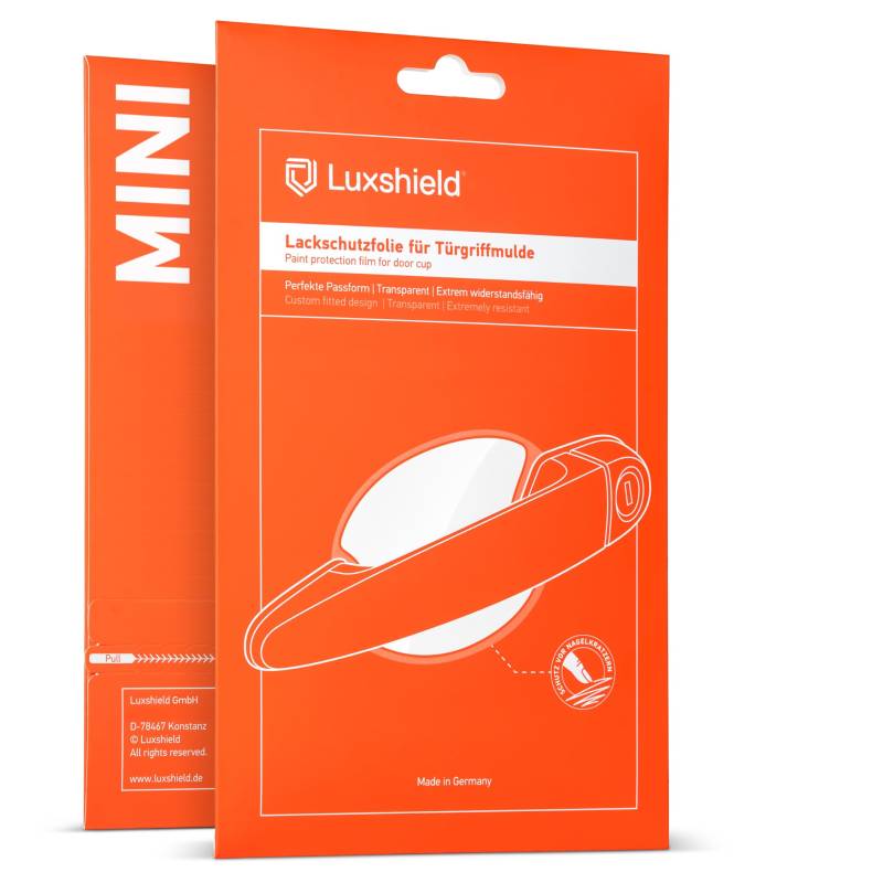 Luxshield Auto Türgriff Schutzfolie Griffmulde für Mini Clubman 2 (II) F54 I 2015-2024 - Kratzschutz, Lackschutzfolie - Transparent glänzend von Luxshield