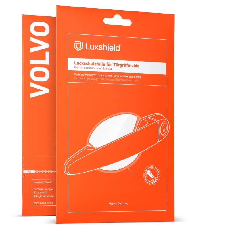 Luxshield Auto Türgriff Schutzfolie Griffmulde für Volvo XC90 2 (II) 256 I 2015-2025 - Kratzschutz, Lackschutzfolie - Transparent glänzend von Luxshield