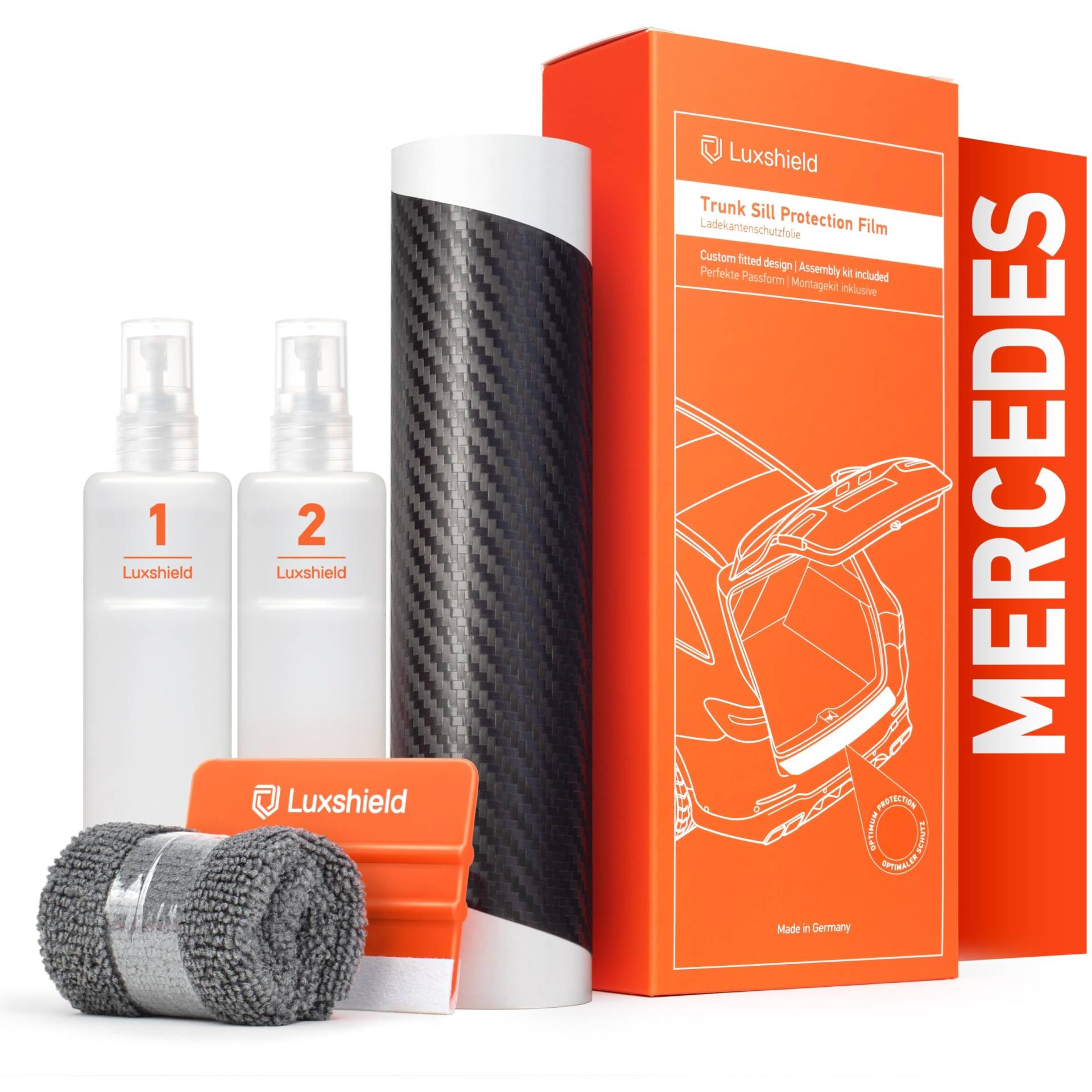 Luxshield Ladekantenschutz Folie für Mercedes Benz C-Klasse T-Modell S204 I 2007-2014 - Stoßstangenschutz, Kratzschutz, Lackschutzfolie - Carbon Schwarz Luxshield Ladekantenschutz Folie für Mercedes Benz C-Klasse T-Modell S204 I 2007-2014 - Stoßstangenschutz, Kratzschutz, Lackschutzfolie - Carbon Schwarz von Luxshield