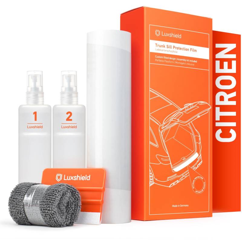 Luxshield Ladekantenschutz Folie für Citroën C4 3 (III) I 2020-2025 - Stoßstangenschutz, Kratzschutz, Lackschutzfolie - Transparent von Luxshield