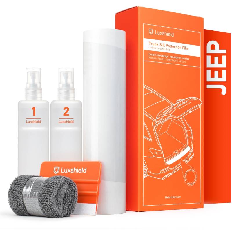Luxshield Ladekantenschutz Folie für Jeep Wrangler Unlimited 4 (IV) JL I 2018-2025 - Stoßstangenschutz, Kratzschutz, Lackschutzfolie - Transparent von Luxshield