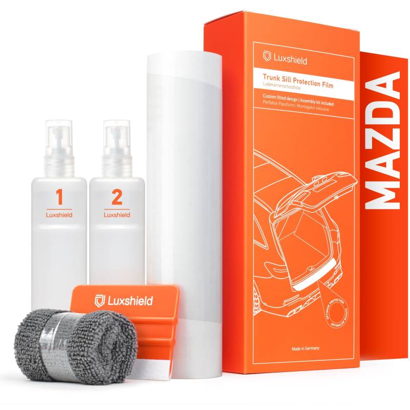 Luxshield Ladekantenschutz Folie für Mazda 6 Kombi 3 (III) GJ/GL I 2012-2024 - Stoßstangenschutz, Kratzschutz, Lackschutzfolie - Transparent von Luxshield