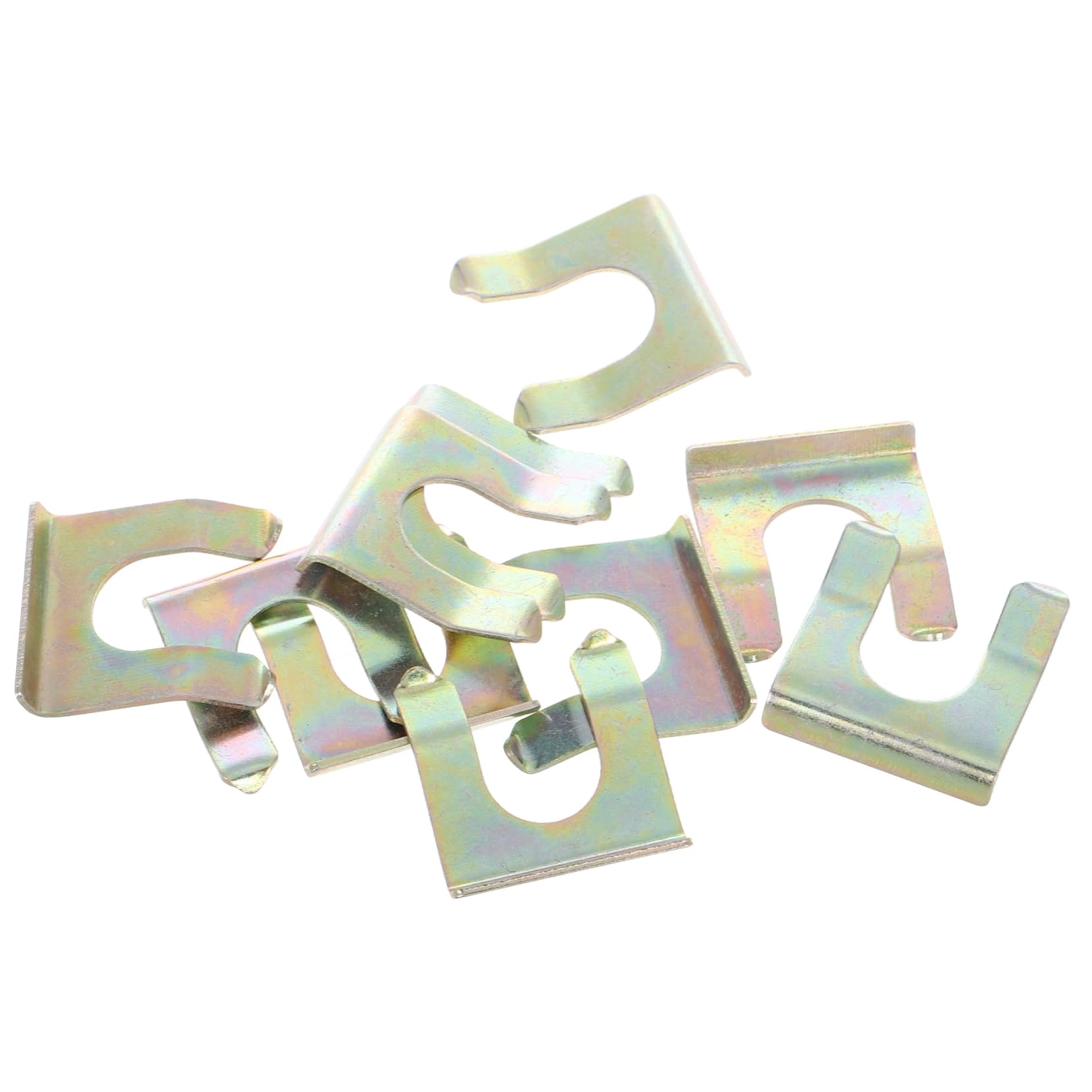 Luxshiny 10 Stück Bremsrohrfeder Bremsleitungsschellen Bremsleitungsklemme Bremsleitungsanschluss Bremskabelclip Bremsklemmen Bremsleitungshalter Linienclip Bremsleitungsclip Golden Eisen von Luxshiny