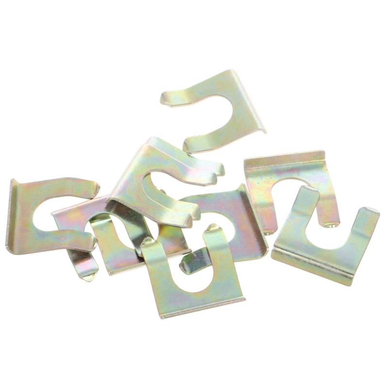 Luxshiny 10 Stück Bremsrohrfeder Bremsleitungsschellen Bremsleitungsklemme Bremsleitungsanschluss Bremskabelclip Bremsklemmen Bremsleitungshalter Linienclip Bremsleitungsclip Golden Eisen von Luxshiny