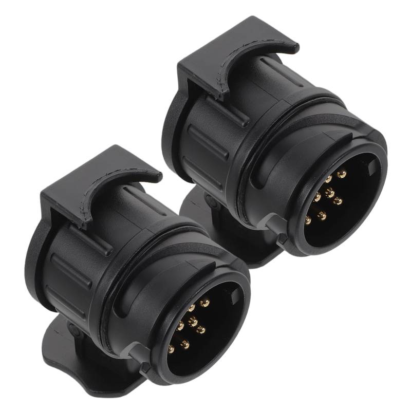 Luxshiny 2 Stück 13 Anhänger -rv -konvertierungskopf 13-poliger Auf 7-poliger Adapter Elektrischer Steckeradapter Für Anhänger 7-poliger Anhängerstecker Metall Black von Luxshiny