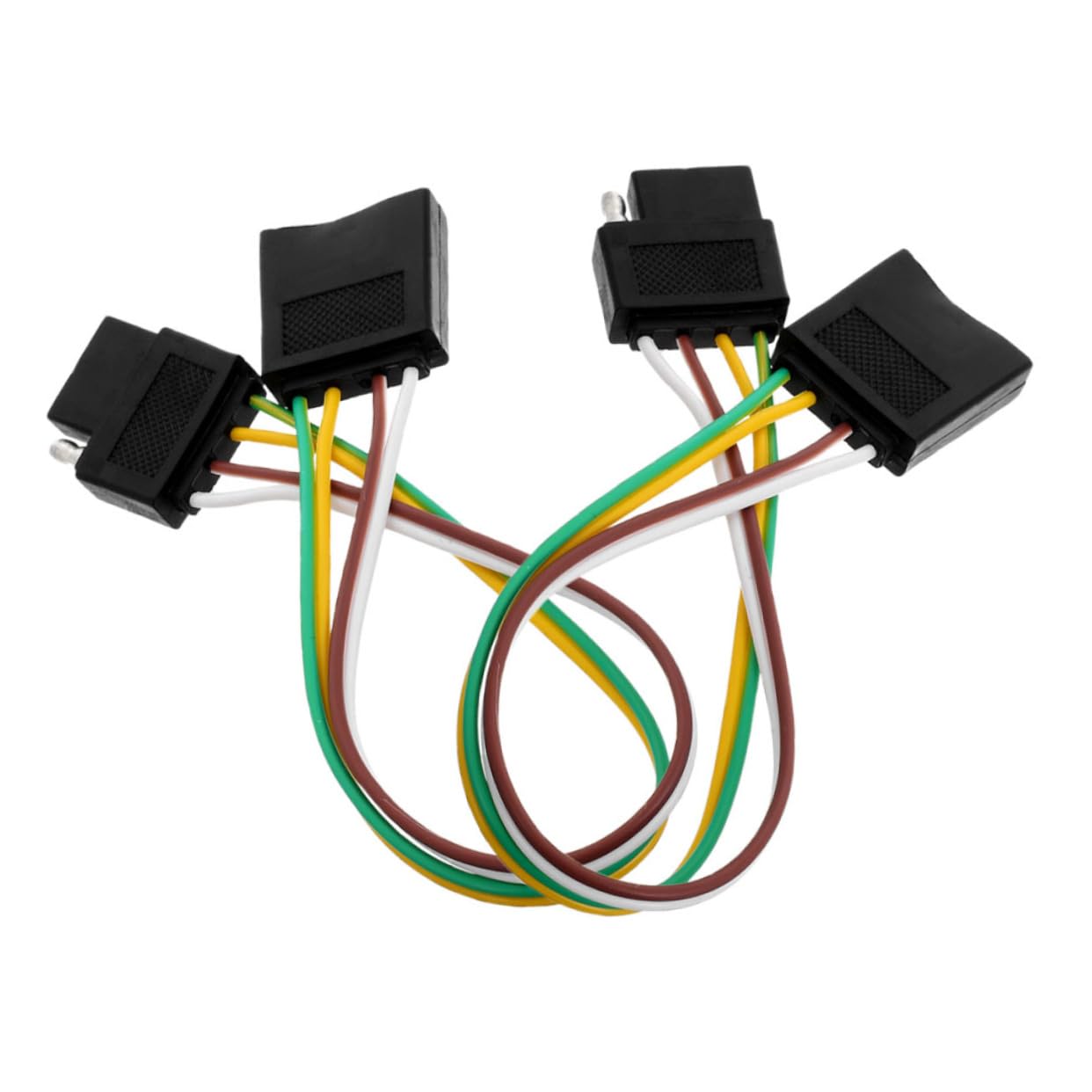 Luxshiny 2 Stück Anhängerlinie Anhängerzubehör Sicherheitsschleppseile für Anhänger Stecker für Anhängerbeleuchtung Elektrische Anschlüsse für LKW und Anhänger Anhängerlicht-Kabelsatz Gummi von Luxshiny