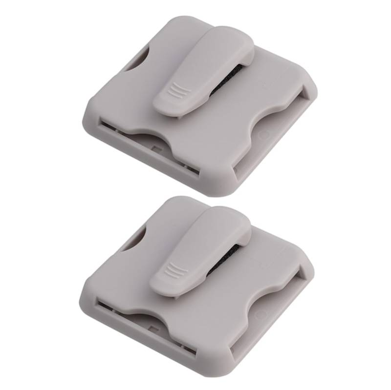Luxshiny 2 Stück Auto-Sonnenschutz-Clip Aufbewahrungsbox Für Sonnenbrillenclips Sonnenbrillen-Organizer Fürs Auto Sonnenbrille Autohalter Autokritzspeicherorganisator Plastik Beige von Luxshiny