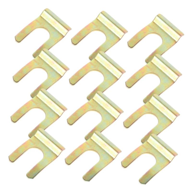 Luxshiny 20 Stück Parkkabelclip-Reparatursatz Zackenverschlüsse Kabelklemmen klar Drahtspulerhalter Drahtklammern für Bootsanhänger Kfz-Teilehalterung Gaszug Anhängerkabel Eisen Golden von Luxshiny