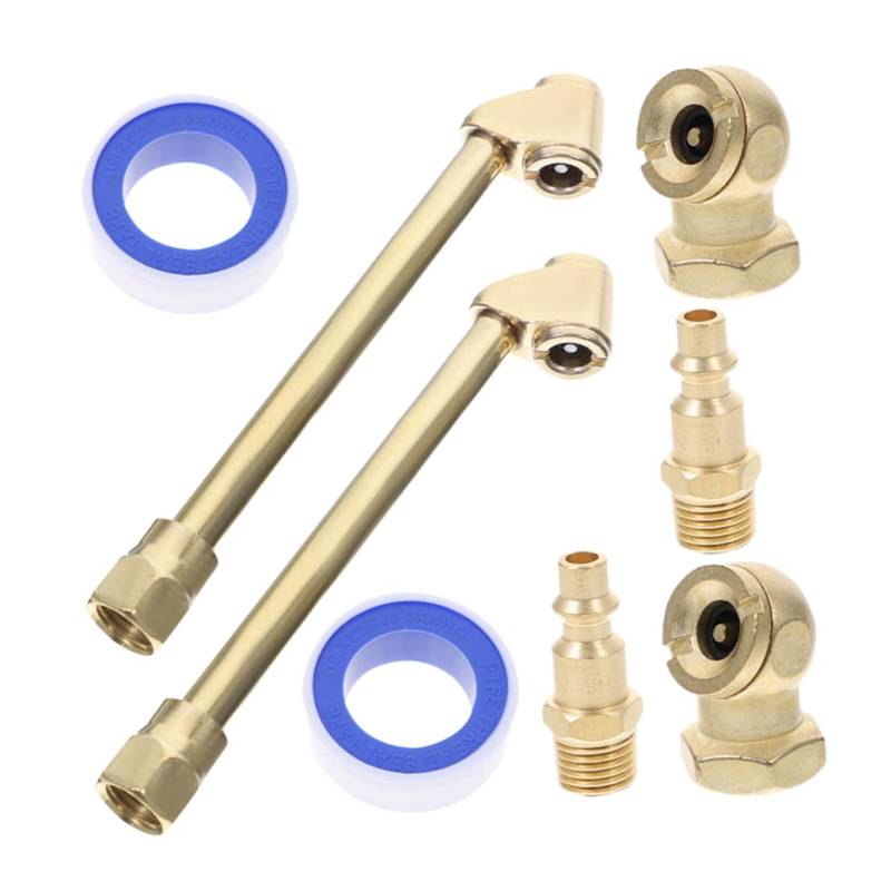 Luxshiny 2Er Set Luftpumpendüsen Set Luftgebläsedüse Ball Luftfutter Reifenfüller Luftventil Haltewerkzeug Detaillierung Luftgebläse Luftpumpe Mit Manometer Traktorventilschäfte von Luxshiny