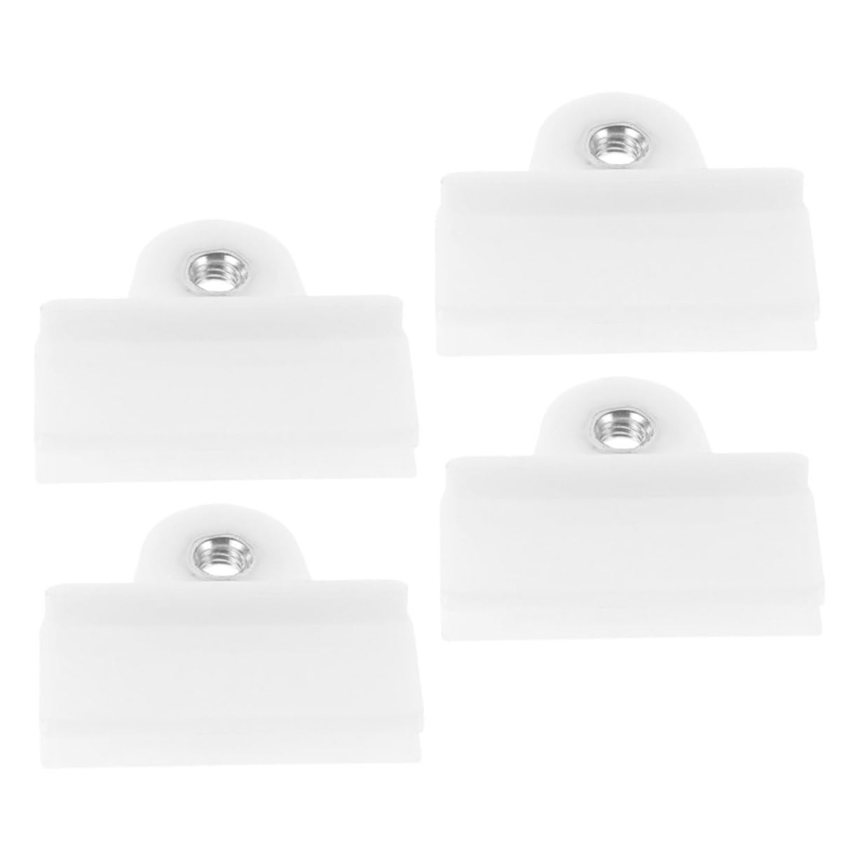 Luxshiny 4 Stück Glasfeste Schnalle Clips für Glas Halteklammern für Schrankglas Spiegelclips aus Glas Glashalteclips-Kit Autoglas-Clip Fensterschließschnalle Plastik Weiß von Luxshiny