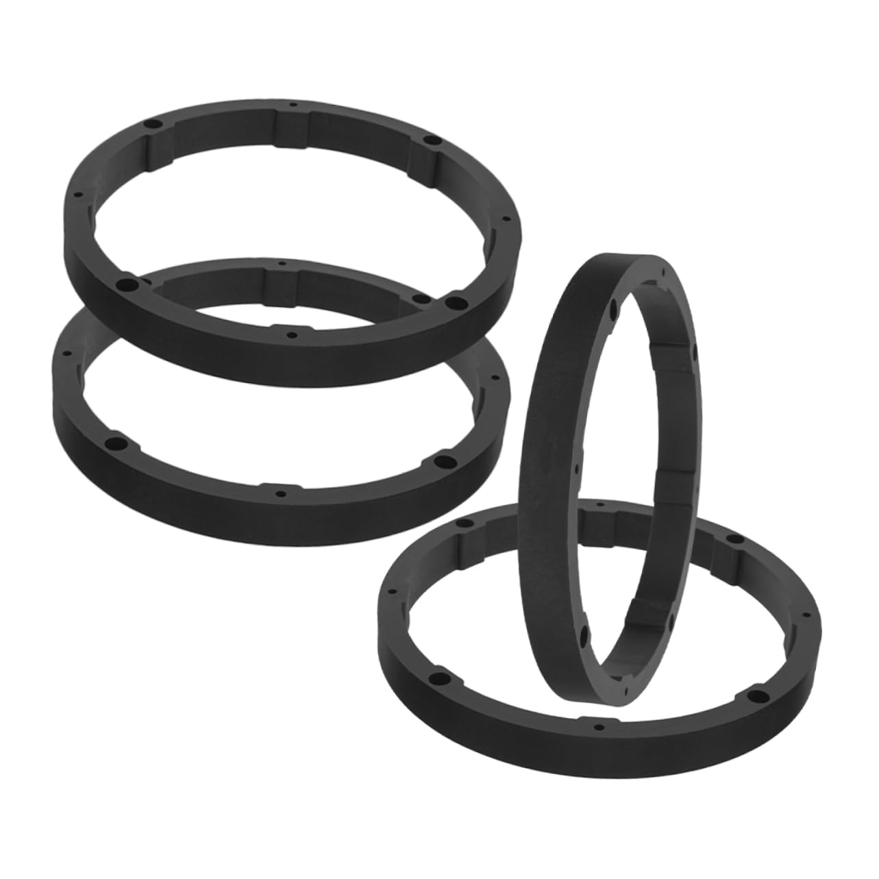 Luxshiny 4 Stücke Hornscheibe Riser-Ring für Kfz-Lautsprecher Auto-Lautsprecher-Adapter Adapterringe für Autolautsprecher Automobilzubehör Lautsprecher-Adapterring Auto Teil PVC Schwarz von Luxshiny
