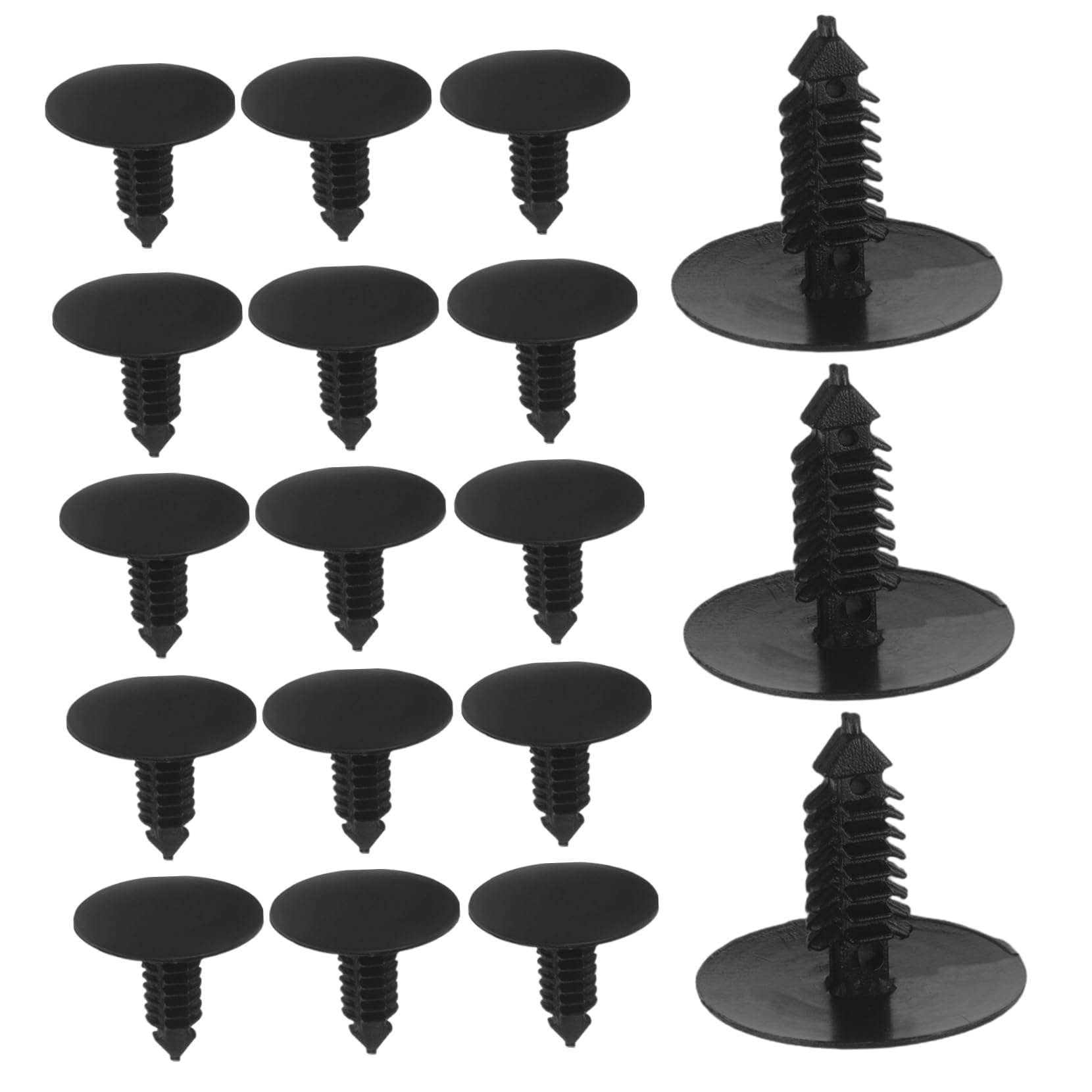 Luxshiny 50 Stück Schnalle für dekoratives Türpaneel Push-Pin-Werkzeug Clips drücken Befestigungselemente aus Kunststoff Türclip Kunststoffschrauben Haubenstifte Panel Clips Plastik Schwarz von Luxshiny