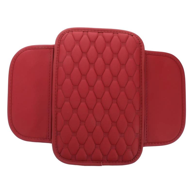 Luxshiny Autozentrum Konsoleabdeckung Autositzbezug Kissen Auto-Mittelarmlehnenbezug Auto-Armlehnenschutz Abdeckung der automatischen Mittelkonsole Leder rot von Luxshiny