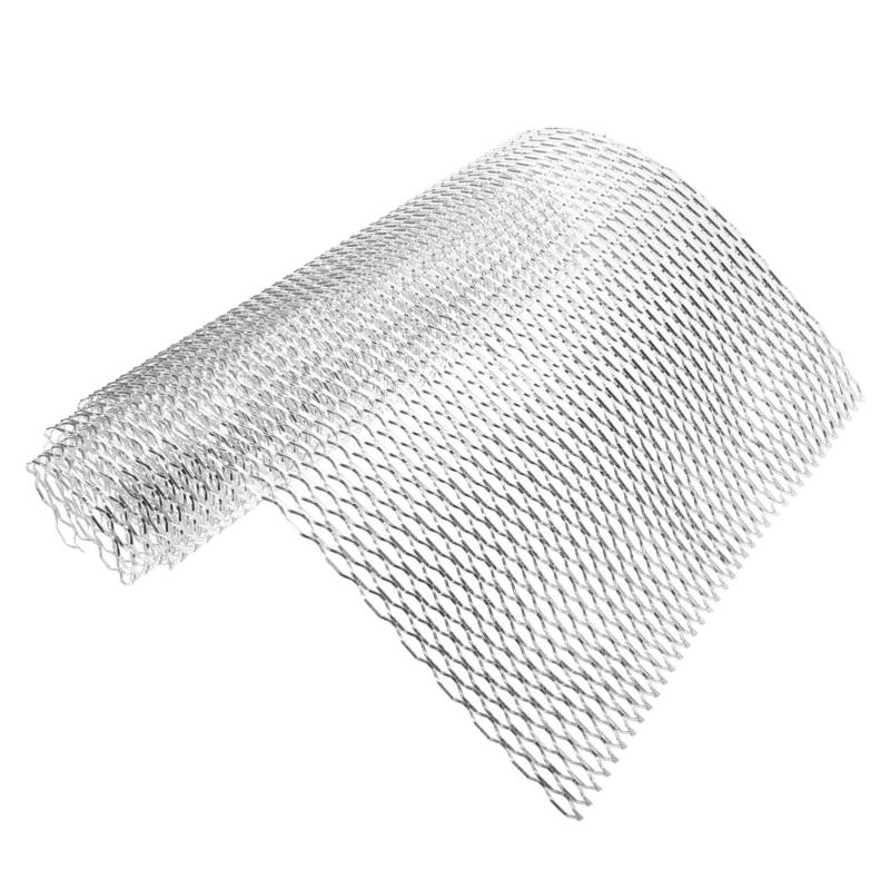 Luxshiny Blechdrahtgeflecht Siebgrillgitter Automotive Micro Mesh Dachrinnenschutz Grillplatte Zubehör Frontstoßstange Oberer Mittelgrill Aluminiumlegierung Silber von Luxshiny