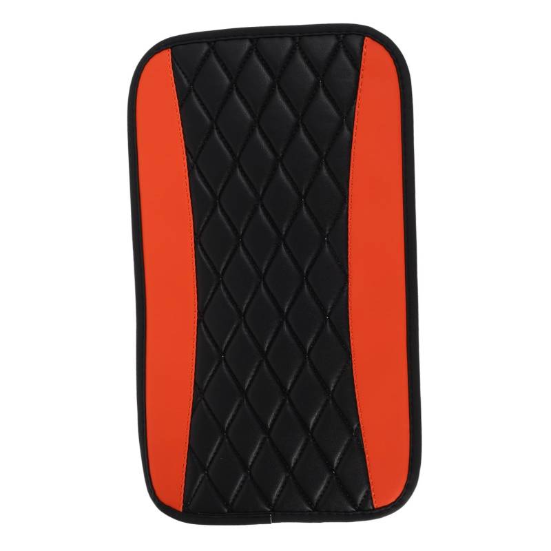 Luxshiny Kasten Auto-Armlehnenbox-Matte Armlehnenkissen für Auto Zubehör für Armlehnen im Innenraum Mittelkonsolenauflage Automaden -Lagermatte Autozubehör PU-Leder Orange von Luxshiny