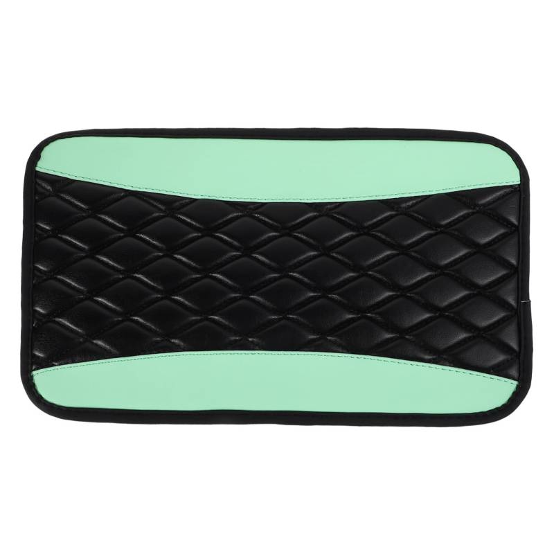Luxshiny Kasten Auto-Armlehnenbox-Matte Konsolenabdeckungen für SUV Universelle Auto-Mittelkonsolenabdeckung Armlehnenkissen für Auto Mittelkonsolenauflage PU-Leder Green von Luxshiny