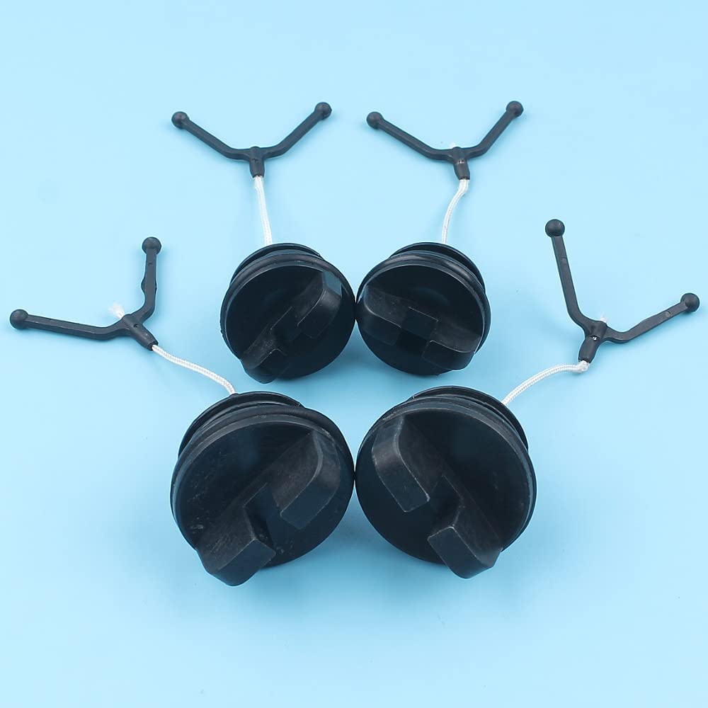 Luxuypon 2 x Gas-Kraftstofföl-Tankdeckel für Husqvarna 36, 41, 51, 55, 136, 137, 142, 141, 254, 257 Kettensägen-Ersatzteile - Edelstahl - Schwarz Luxuypon 2 x Gas-Kraftstofföl-Tankdeckel für Husqvarna 36, 41, 51, 55, 136, 137, 142, 141, 254, 257 Kettensägen-Ersatzteile - Edelstahl - Schwarz von Luxuypon