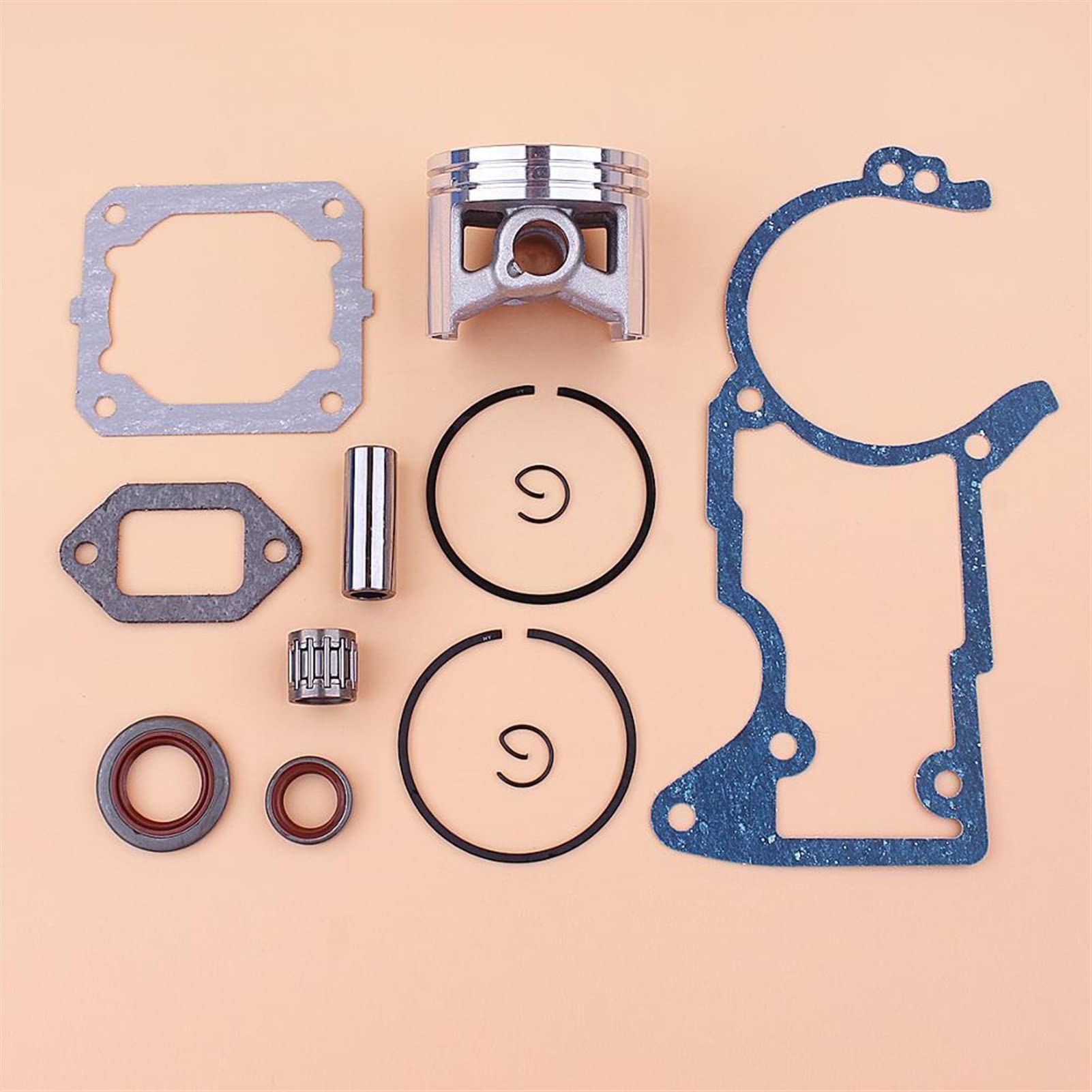 50 mm Kolben-Set passend für Stihl MS440 044 Kettensägen, Zylinder, Kurbelgehäuse, Schalldämpfer, Dichtung, Öldichtung, Lager 50 mm Kolben-Set passend für Stihl MS440 044 Kettensägen, Zylinder, Kurbelgehäuse, Schalldämpfer, Dichtung, Öldichtung, Lager von Luxuypon