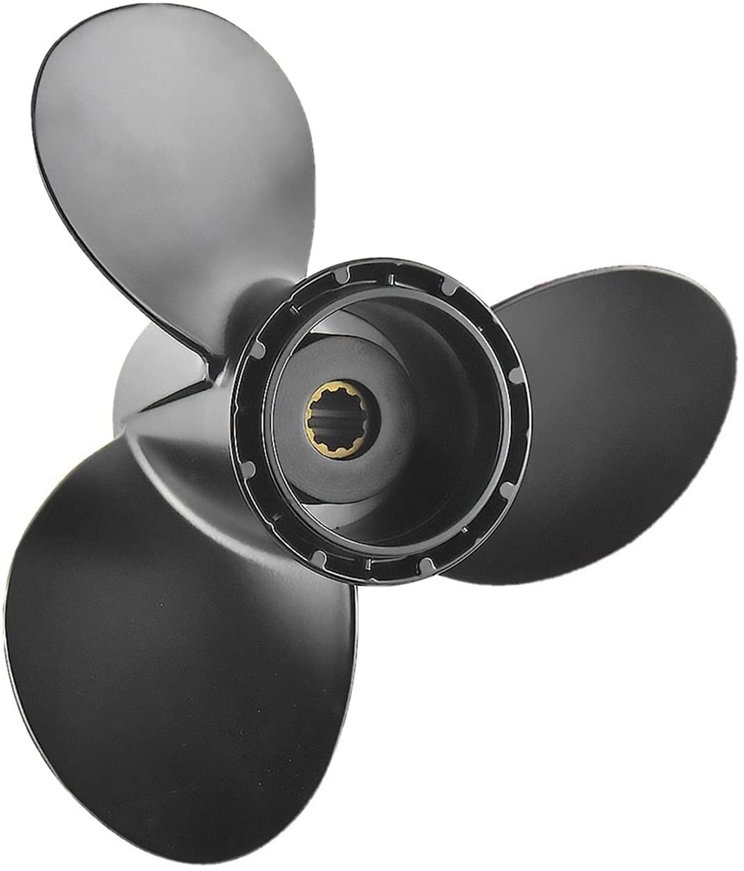 Luxuypon Außenbord-Propeller für Suzuki 20-30 PS, 3-Blatt, 10-Zahn, 26,4 cm, Schwarz, R, 30 PS, Heckspiegelmontage, Benzin, 2-Takt, 4-Takt, Manuell, Außenbordmotor, Propeller Luxuypon Außenbord-Propeller für Suzuki 20-30 PS, 3-Blatt, 10-Zahn, 26,4 cm, Schwarz, R, 30 PS, Heckspiegelmontage, Benzin, 2-Takt, 4-Takt, Manuell, Außenbordmotor, Propeller von Luxuypon