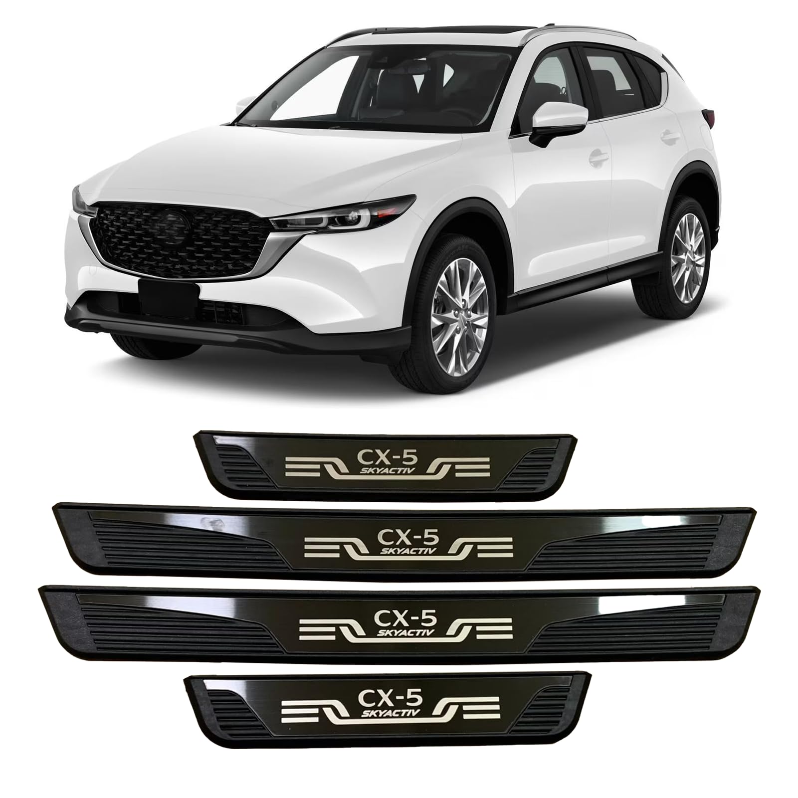 Luyhok Auto-Außentürschwellenschutz, Schutz für Mazda cx5 cx-5 2013–2025, Edelstahl-Verkleidung, Autozubehör Luyhok Auto-Außentürschwellenschutz, Schutz für Mazda cx5 cx-5 2013–2025, Edelstahl-Verkleidung, Autozubehör von Luyhok