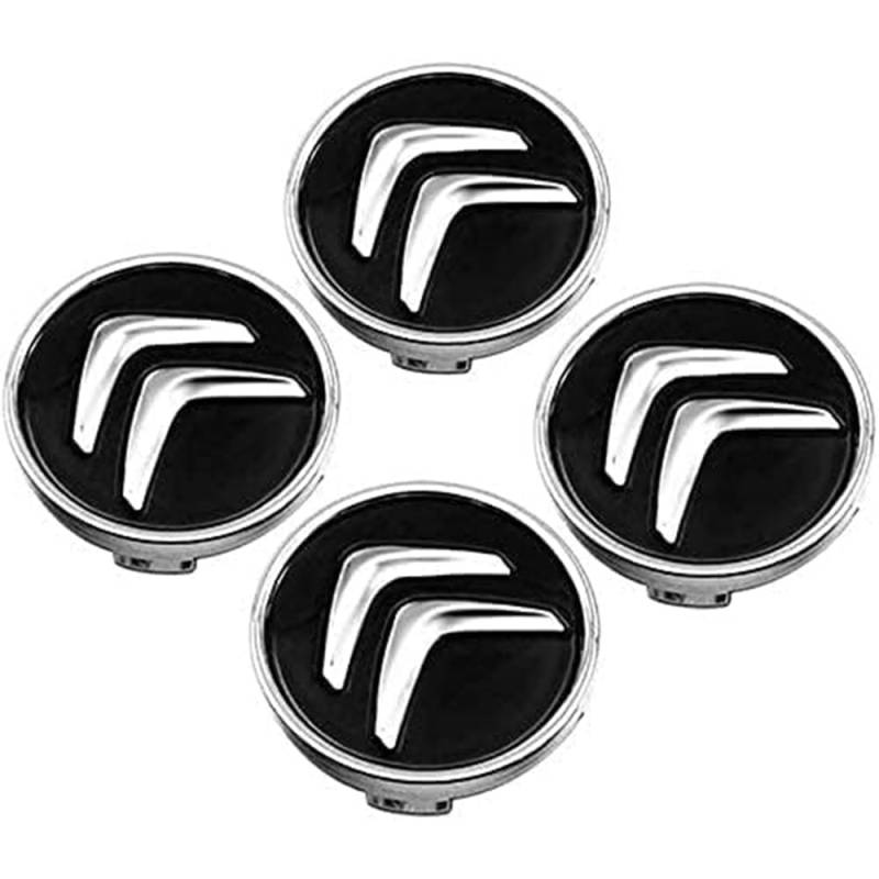 4 Stück Auto Radkappen für Citroen DS3 2009-2014, mit Auto Logo, Reifenmitte Abdeckung, Radaufkleber, Modifikation, Emblem, Styling Zubehör von LyTTuu