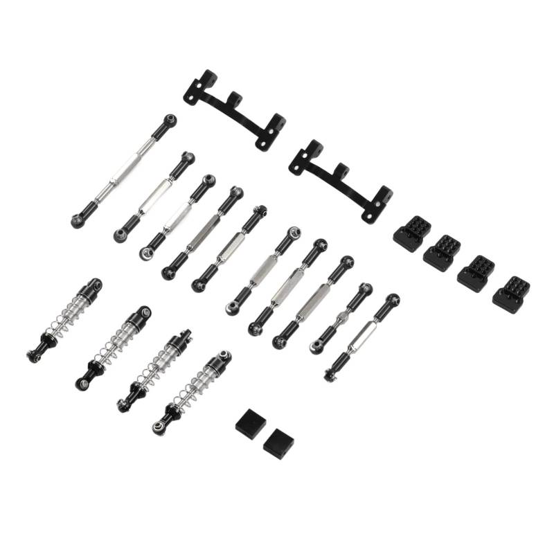Lybunair RC Auto Ersatzteil Kit, Aluminiumlegierung RC Auto Zugstangen Kit, RC Auto Stoßdämpfer, RC Auto Spurstange für C14, C24, C14L, C24K, RC Auto von Lybunair