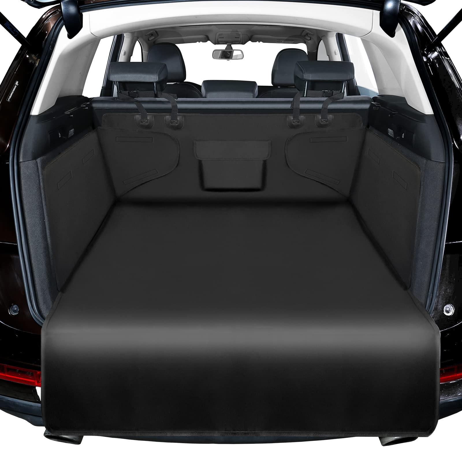 Lydonberg Kofferraumschutzmatte für Hunde, universell, rutschfest, wasserdicht, für den Rücksitz, strapazierfähig, waschbar, für Reisen im Auto, LKW, SUV (schwarz) von Lydonberg