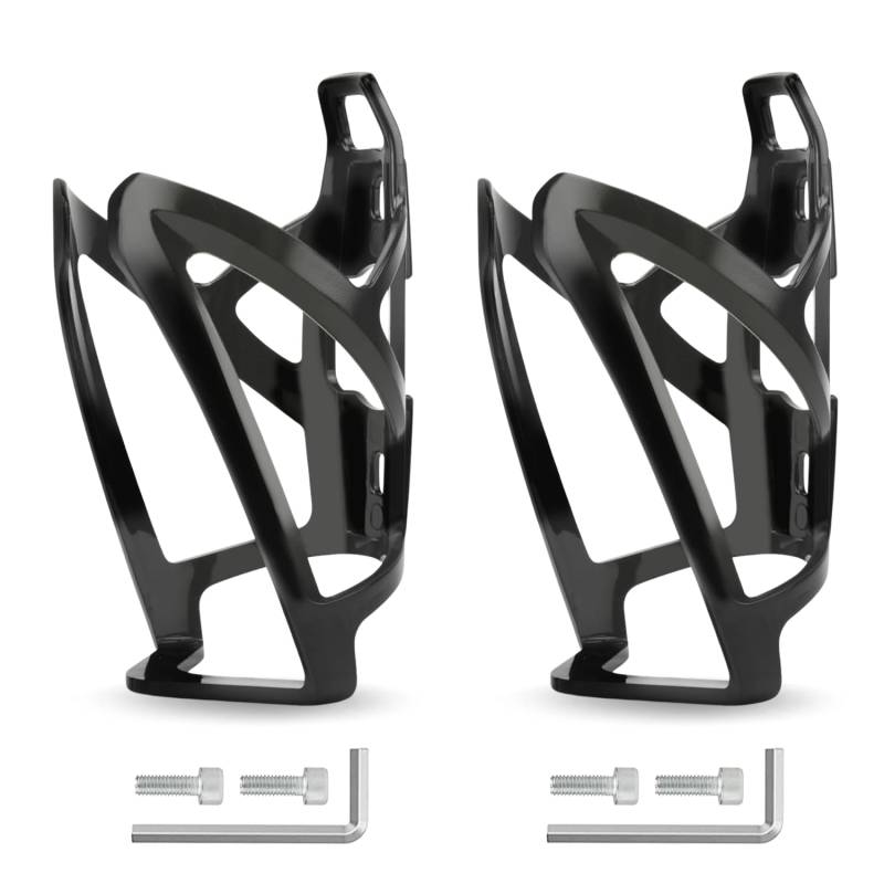 2er-Set Flaschenhalter Fahrrad – GeträNkehalter Fahrrad Trinkflaschenhalter Aus Hochfestem Pc-Kunststoff – GeträNkehalter FüR MTB, Rennrad & Mountainbike – Inkl. Schrauben & Montagewerkzeug, Schwarz von Lyivisk