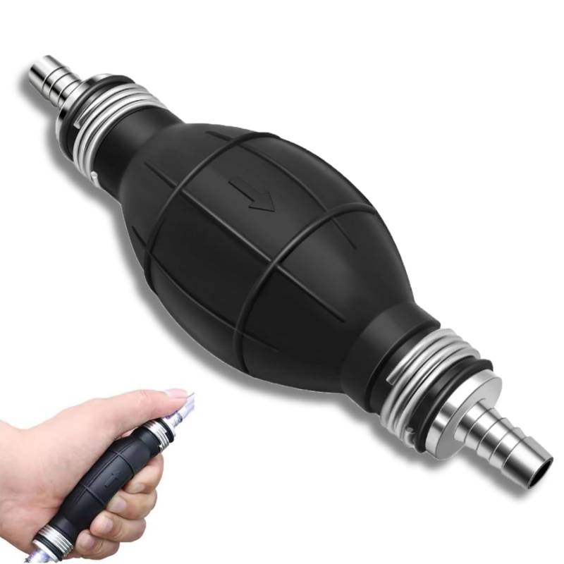 8mm Handpumpe Benzinpumpe, Siphonpumpe für Gas Öl Kraftstoff Benzin Diesel Flüssigkeit Wasser Aquarium, Umfüllpumpe für Benzin, Diesel, Wasser & Öl von Lyivisk