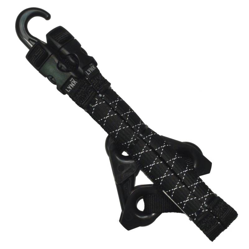 LYNX Hooks L3049 Spanngurte, reflektierend, Schwarz, 2 Stück von Lynx