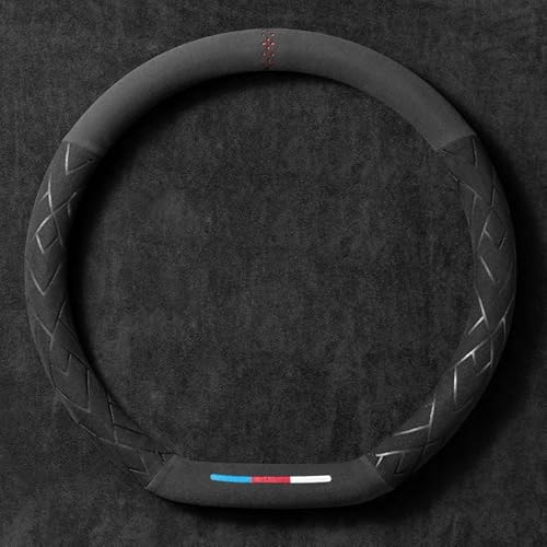 Auto Leder Lenkradbezug für BMW 5 Series E60 M5 E61 F07 F10 F11 F18 F90，Sport Lenkradbezug, Anti-rutsch Atmungsaktives Lenkradbezug von Lzxltsy