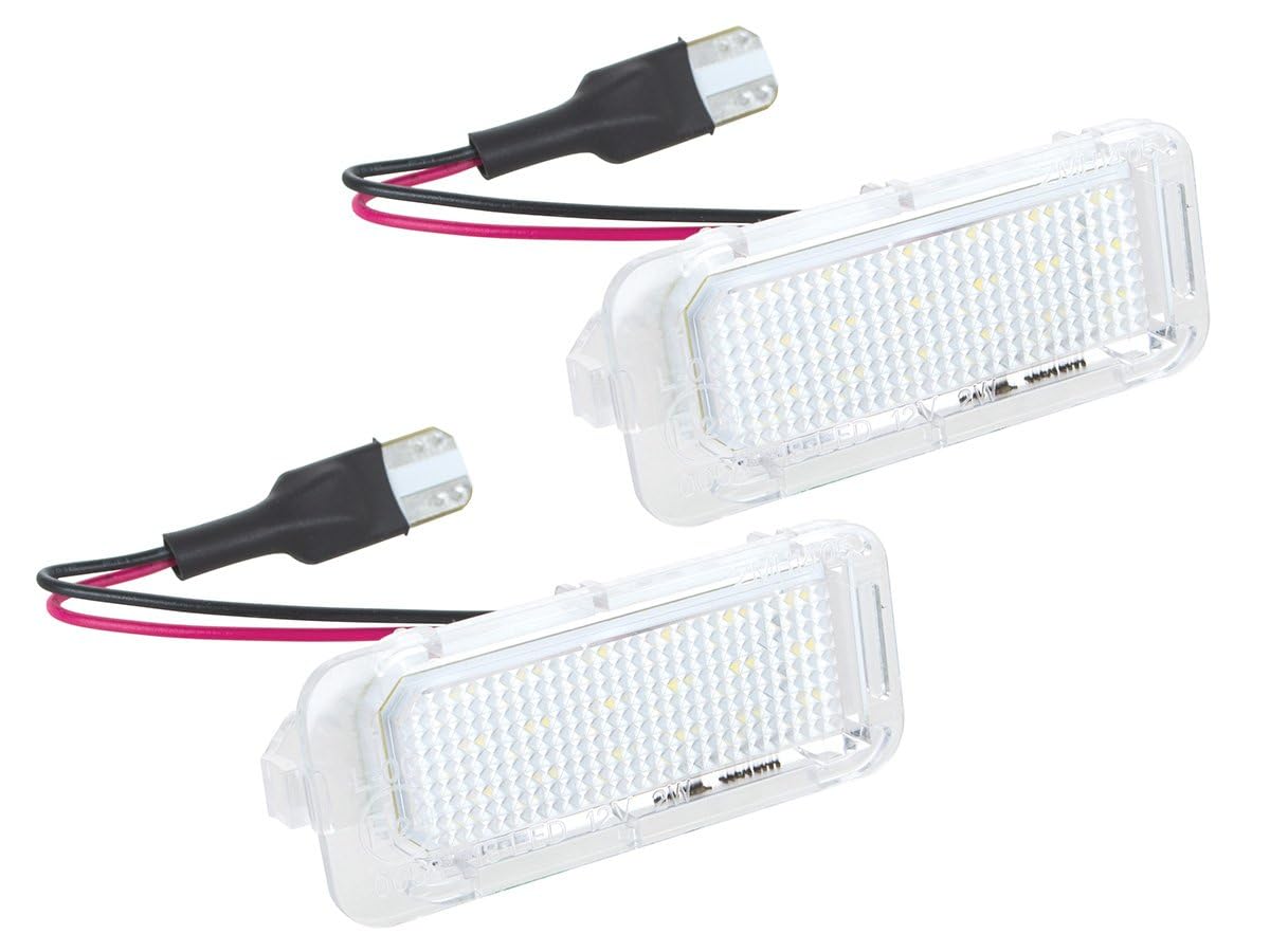 M MODECAR - Kompatibel mit Ford C-MAX II, Fiesta Mk7, Focus II FL, Focus III, Galaxy II, Kuga I, Mondeo Mk4, Mondeo Mk5, S-MAX, Tourneo, Transit VIII LED-Kennzeichenbeleuchtung, 2 Stück M MODECAR - Kompatibel mit Ford C-MAX II, Fiesta Mk7, Focus II FL, Focus III, Galaxy II, Kuga I, Mondeo Mk4, Mondeo Mk5, S-MAX, Tourneo, Transit VIII LED-Kennzeichenbeleuchtung, 2 Stück von M MODECAR