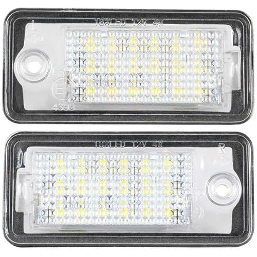 M MODECAR - LED Kennzeichenbeleuchtung - 2er Set 4W LED - kompatibel mit Audi A3, A4, A6, A8, Q7 - Typ 3528SMD - Schnelle und Einfache PLUG & PLAY Montage - Licht Weiß M MODECAR - LED Kennzeichenbeleuchtung - 2er Set 4W LED - kompatibel mit Audi A3, A4, A6, A8, Q7 - Typ 3528SMD - Schnelle und Einfache PLUG & PLAY Montage - Licht Weiß von M MODECAR