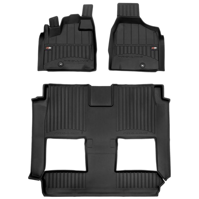 MOTOS Gummimatten Auto Fussmatte passend für Dodge Grand Caravan V 2007-2020 Verbessern Sie Ihren Reisekomfort mit Antirutschmatte Auto 3D- Allwetter fußmatten Auto, Schutz vor Verschmutzung von M MOTOS