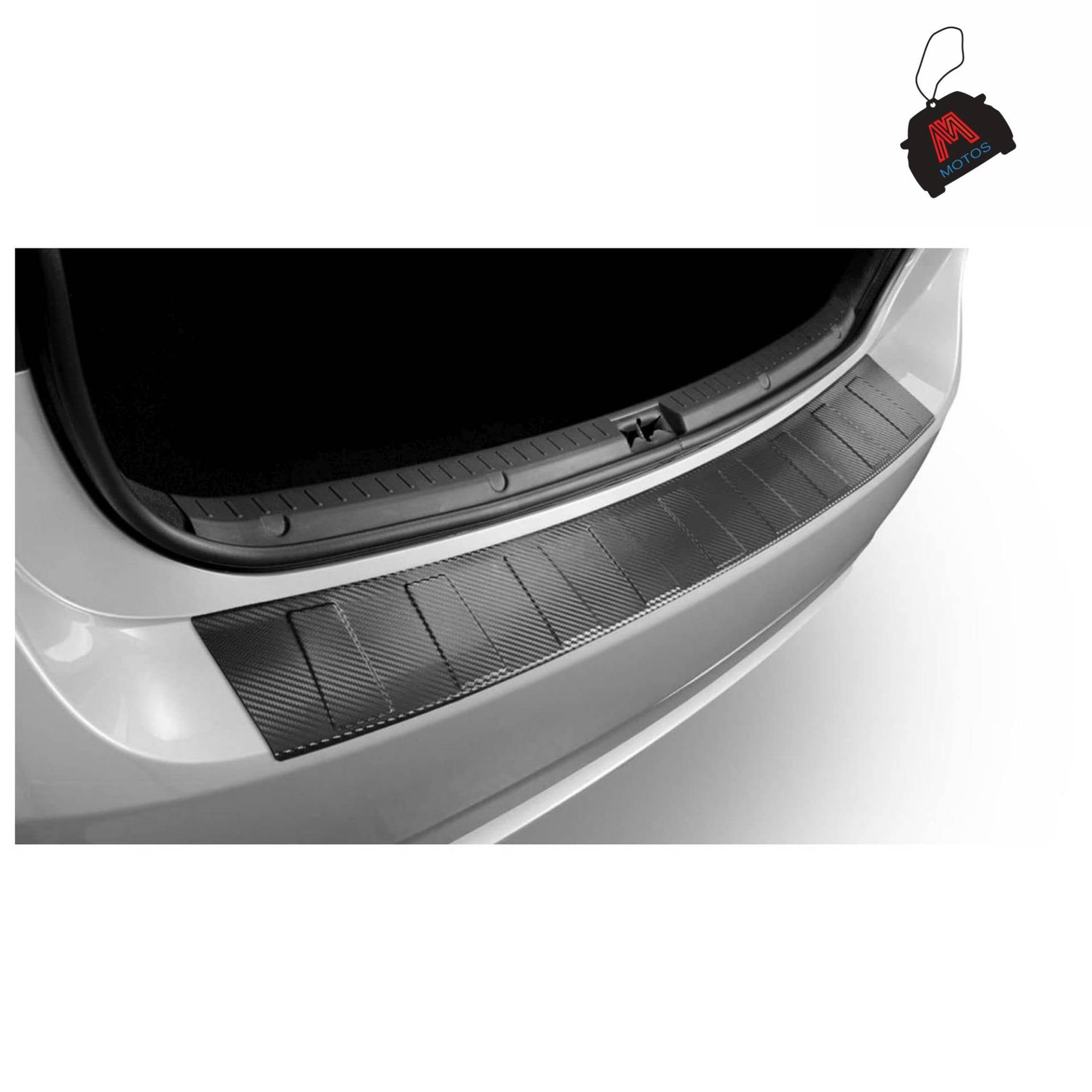 M MOTOS Carbon Edelstahl-Ladekantenschutz für BMW X5 F15 2013-2018 5 -türig. Erhöhter Fahrkomfort mit säurefesten Schwellerplatten - Kratzschutz von M MOTOS