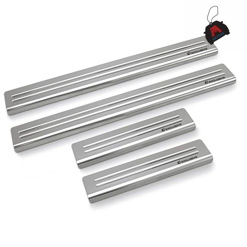 M MOTOS Glanz Edelstahl-Einstiegsleisten für Chrysler 300C I 2004-2010 4 -türig. Erhöhter Fahrkomfort mit säurefesten Schwellerplatten - Kratzschutz von MOTOS