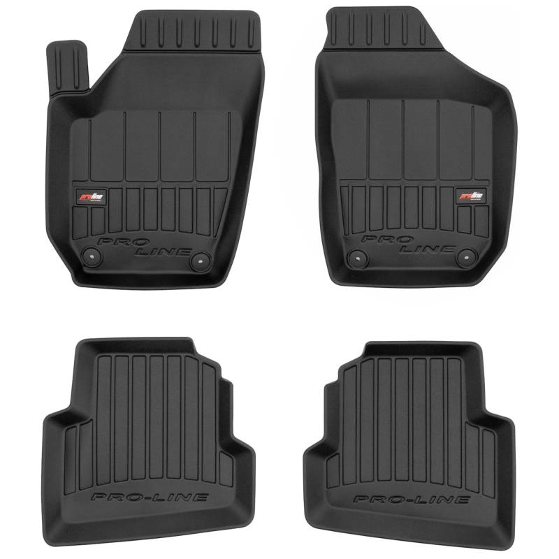 MOTOS Gummimatten Auto Fussmatte passend für Skoda Fabia II 2006-2014 Verbessern Sie Ihren Reisekomfort mit Antirutschmatte Auto 3D- Allwetter fußmatten Auto, Schutz vor Verschmutzung von MOTOS